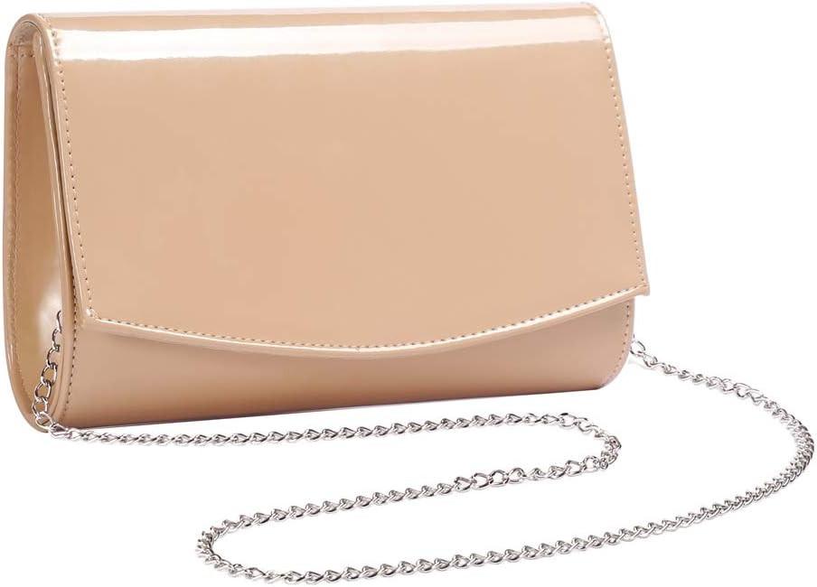 WALLYN'S Women Patent Leather Wallets Fashion Clutch Purses, Evening Bag Handbag Solid Color | Fashion - Image 6