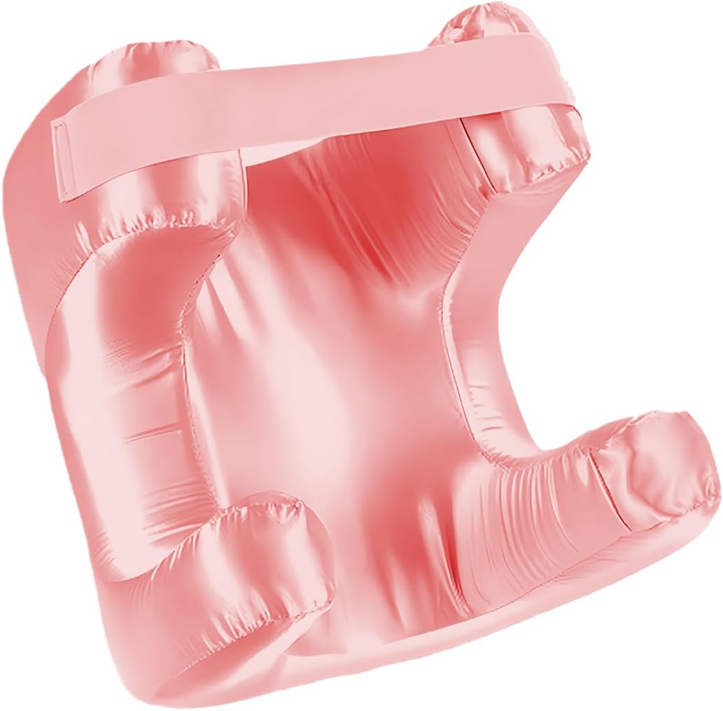 Face Pillow for Wrinkles, Anti Wrinkle Pillow for Beauty Sleep, Ergonomic Beauty Cervical Pillow with Cooling Silk Pillow Covers(Pink)