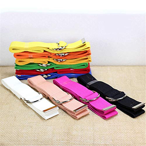 Andongnywell Ladies Double D-Ring Buckle Thin Belt Canvas Belt Buckle Style for Men and Women Waistband2