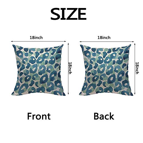 Hosnye Leopard Skin Throw Pillow Cushion Covers Animal Background Watercolor Decorative Square Accent Pillow Case 18 X18 Inch #TOP1