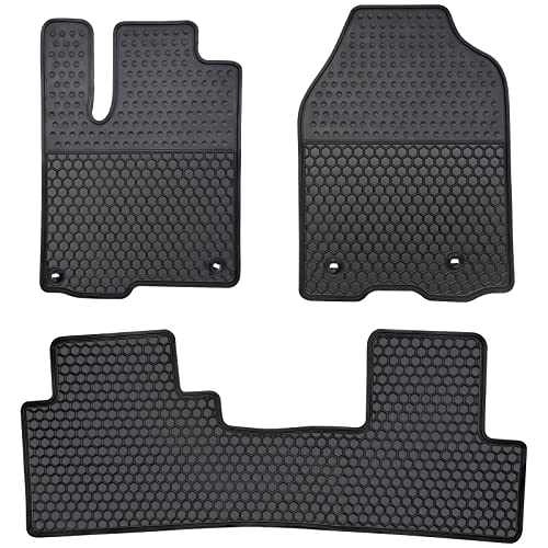 Lwope Car Floor Mats Custom Fit for Acura RDX 2013-2018 with 8-Way Front Passenger Seat Black Rubber Auto Liner Mats All Weather Protection Odorless