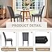 Furmax Ergonomic Dining Chairs Set of 4, Upholstered Fabric Dinning Room Chairs, Button Tufted Kitchen Chairs with Adjustable Wood Legs for Kitchen Living Room (Fabric Grey, 4)
