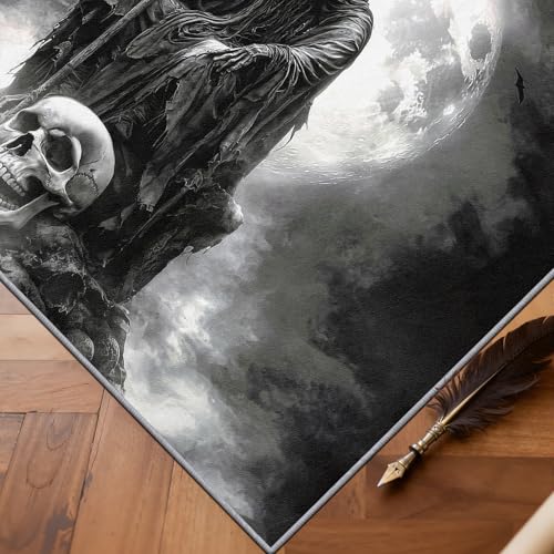 Tapete Grim Reaper 5x7, con diseño de calavera gótica miniatura 2