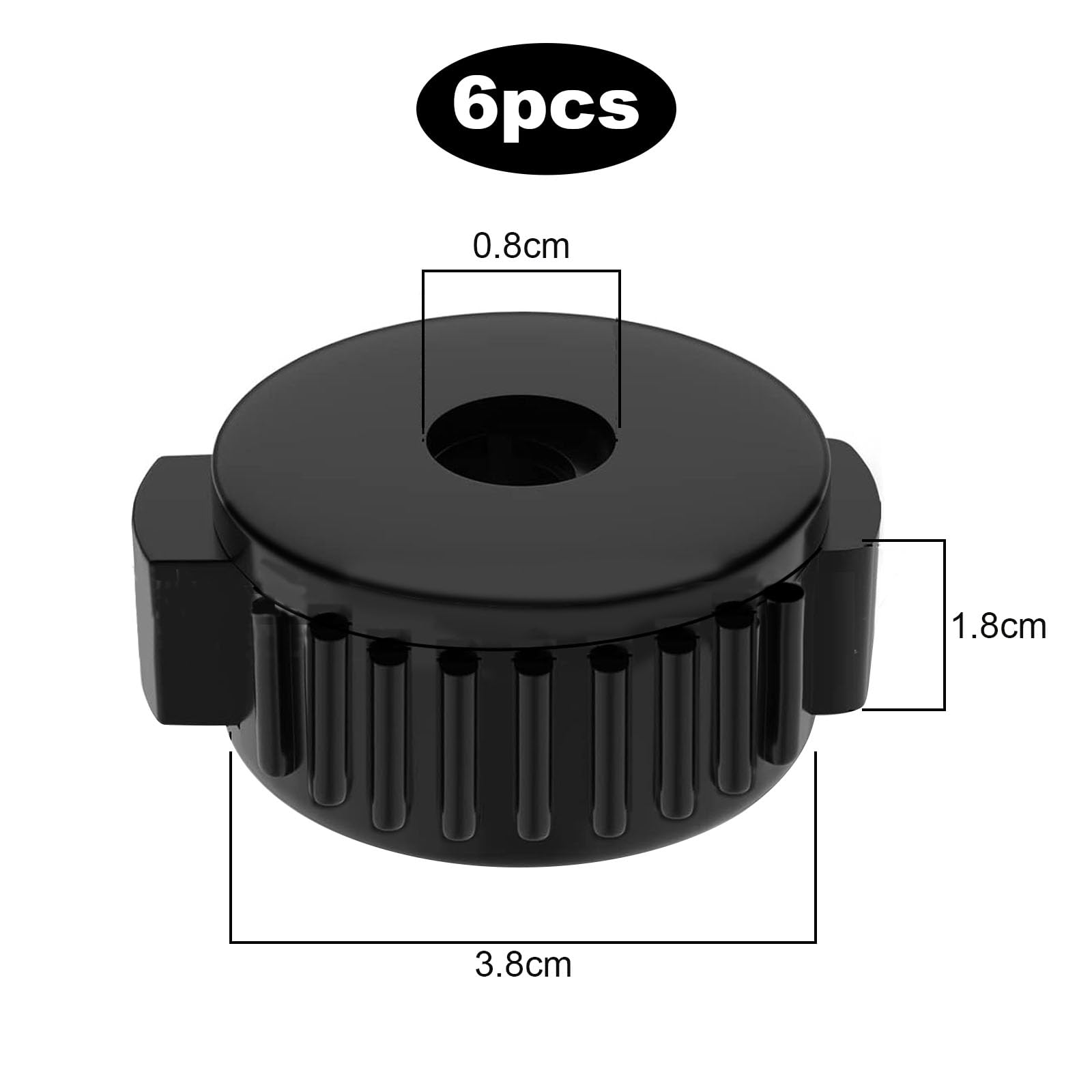 6 PCS Quick Release Cymbal Nuts, Cymbal Nuts, 8MM Cymbal Mate Nut Plastic Cymbal Lock Nut - Image 2