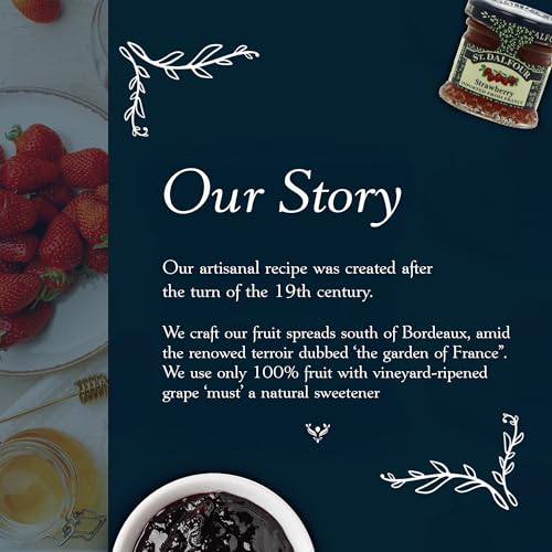 St Dalfour Strawberry French Fruit Spread 1oz - 100% From Fruit - No Synthetic Nitrates or Nitrites - Naturally Sweetened - Pack of 48