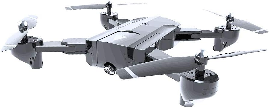 DeeXop 162 New Foldable WiFi FPV RC Quadcopter 1080P 5.0MP Camera Selfie Drone, Light Black