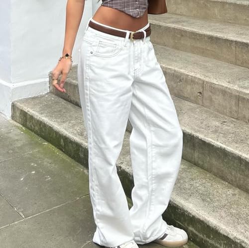 Women's Straight Leg Denim Pants Baggy Low Waist Boyfriend Jeans Casual Vintage Loose Jeans Y2K Streetwear3