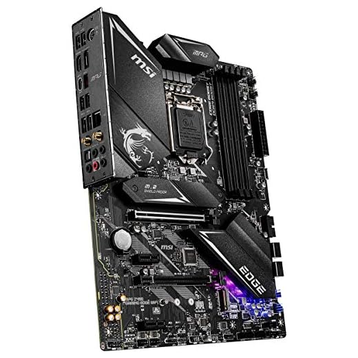 MSI MPG Z490 GAMING EDGE WIFI ATX Gaming Motherboard (10th Gen Intel Core, LGA 1200 Socket, DDR4, CF, Dual M.2 Slots, USB 3.2 Gen 2, Wi-Fi 6, DP/HDMI, Mystic Light RGB)