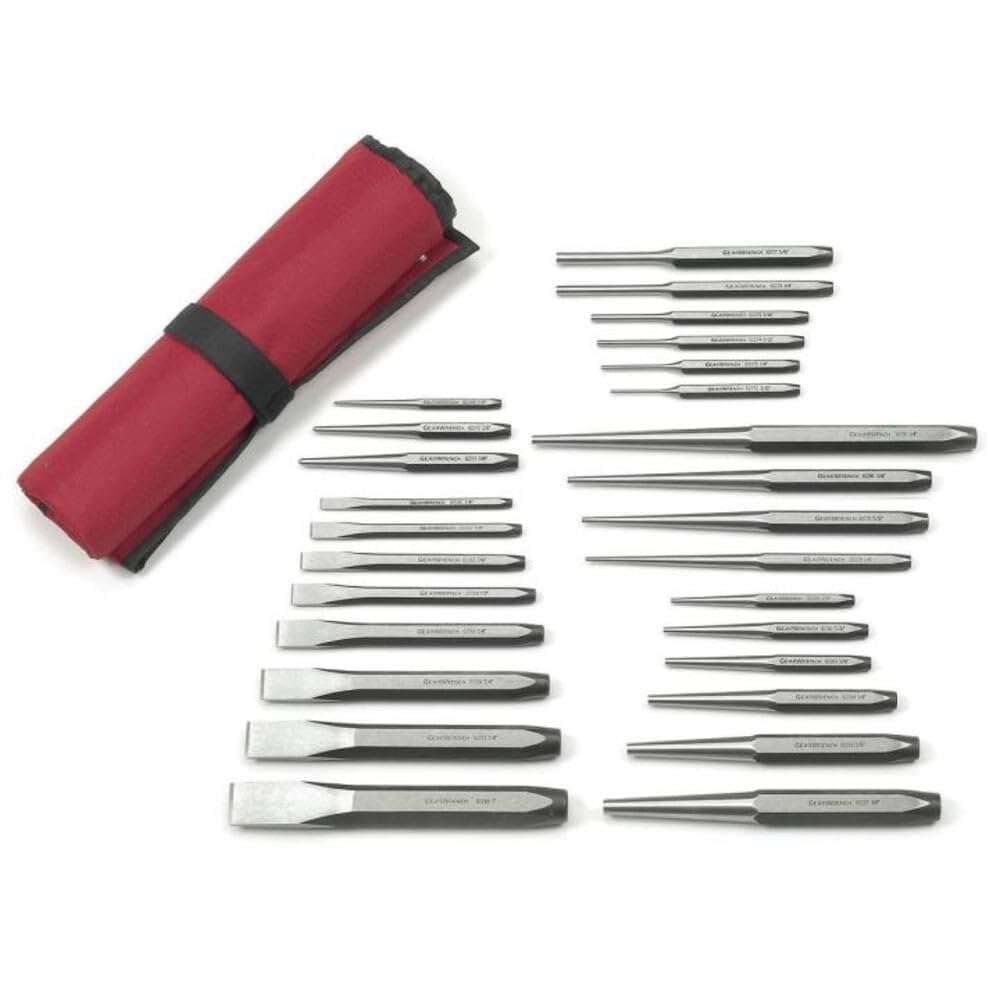 GEARWRENCH 27 Piece Large Chrome Punch & Chisel Set | 82306
