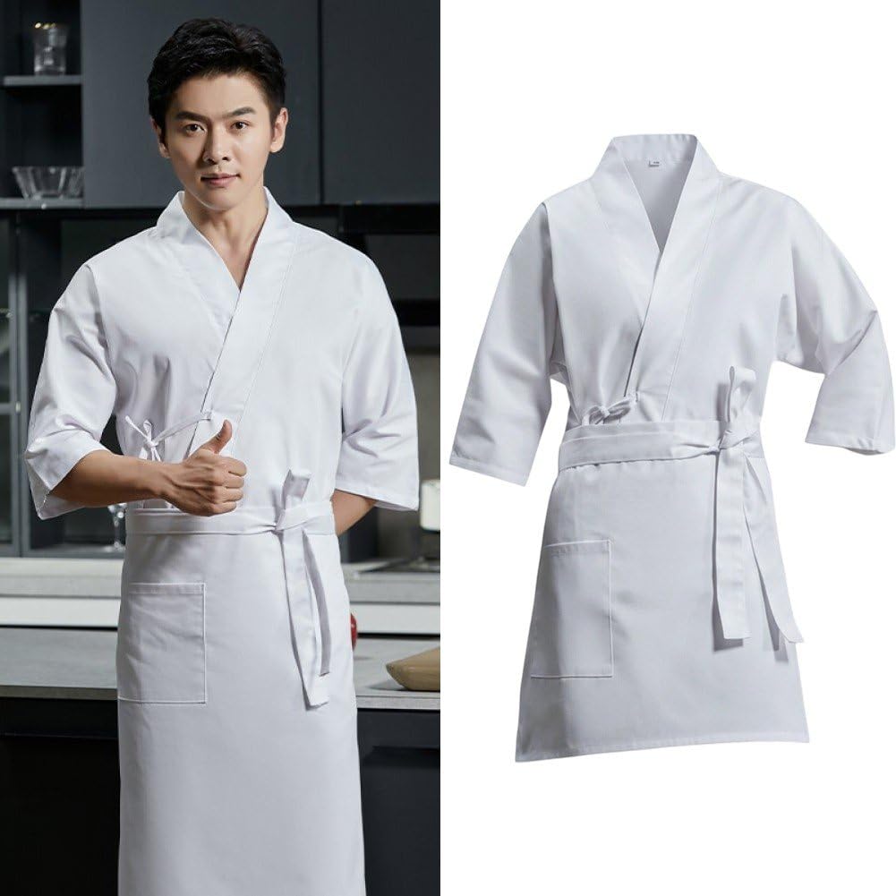 Uniforme De Cocinero Unisex Estilo Japonés, Delantal, Kimono De Chef Profesional, Ropa De Trabajo De Camarero, Overoles para Restaurante De Sushi.