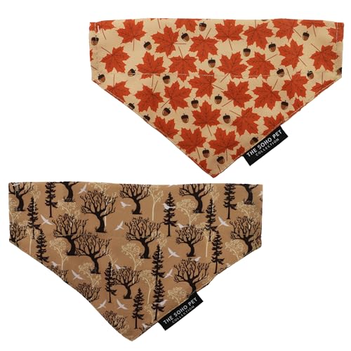 Ancol Dog Bandana Maple Leaf/Woodland Patterned - Adorable P