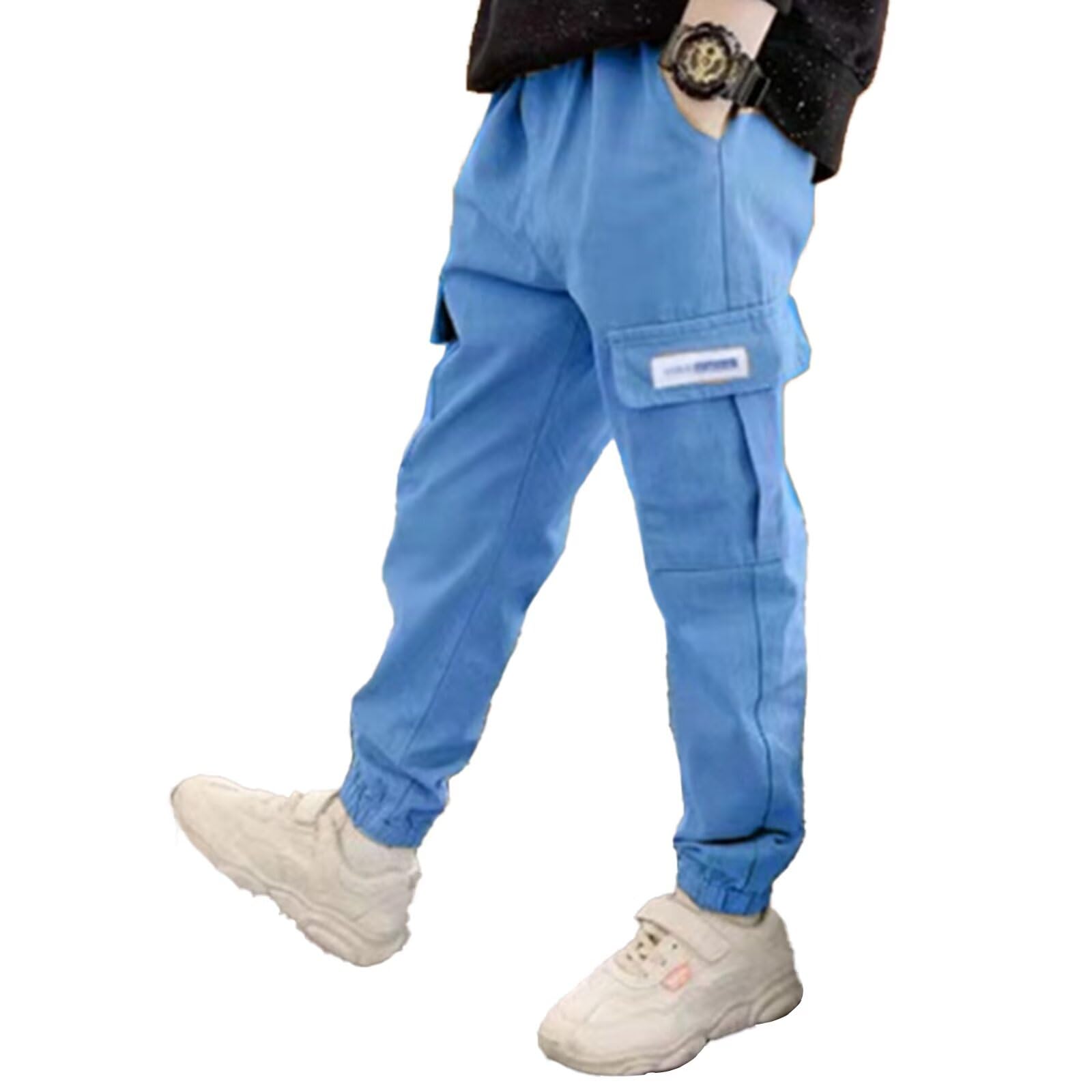Gavena Boys Cargo Trousers Kids Casual Pants Youth Outdoor Joggers Pants with Multi-Pocket