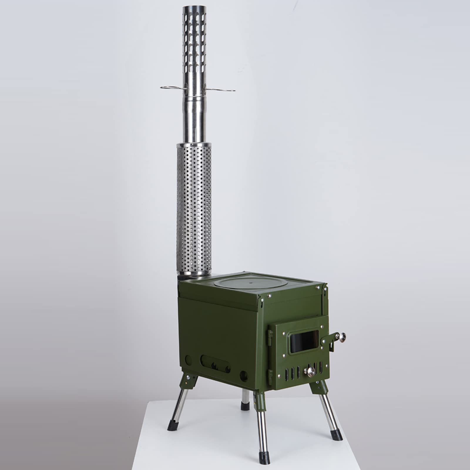 B/M Stainless Steel Chimney Spark Arrestor Rain Cap For 2.36inch/6cm Stove Pipe