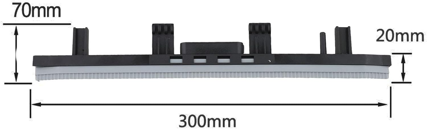 2PCS Scrape Strip for Karcher BR 30/4C Series, Rubber Squeegee Blade Replacement Part 4.777-008, for Floor Scrubber On for Tile Stone Laminate PVC, Blue Black