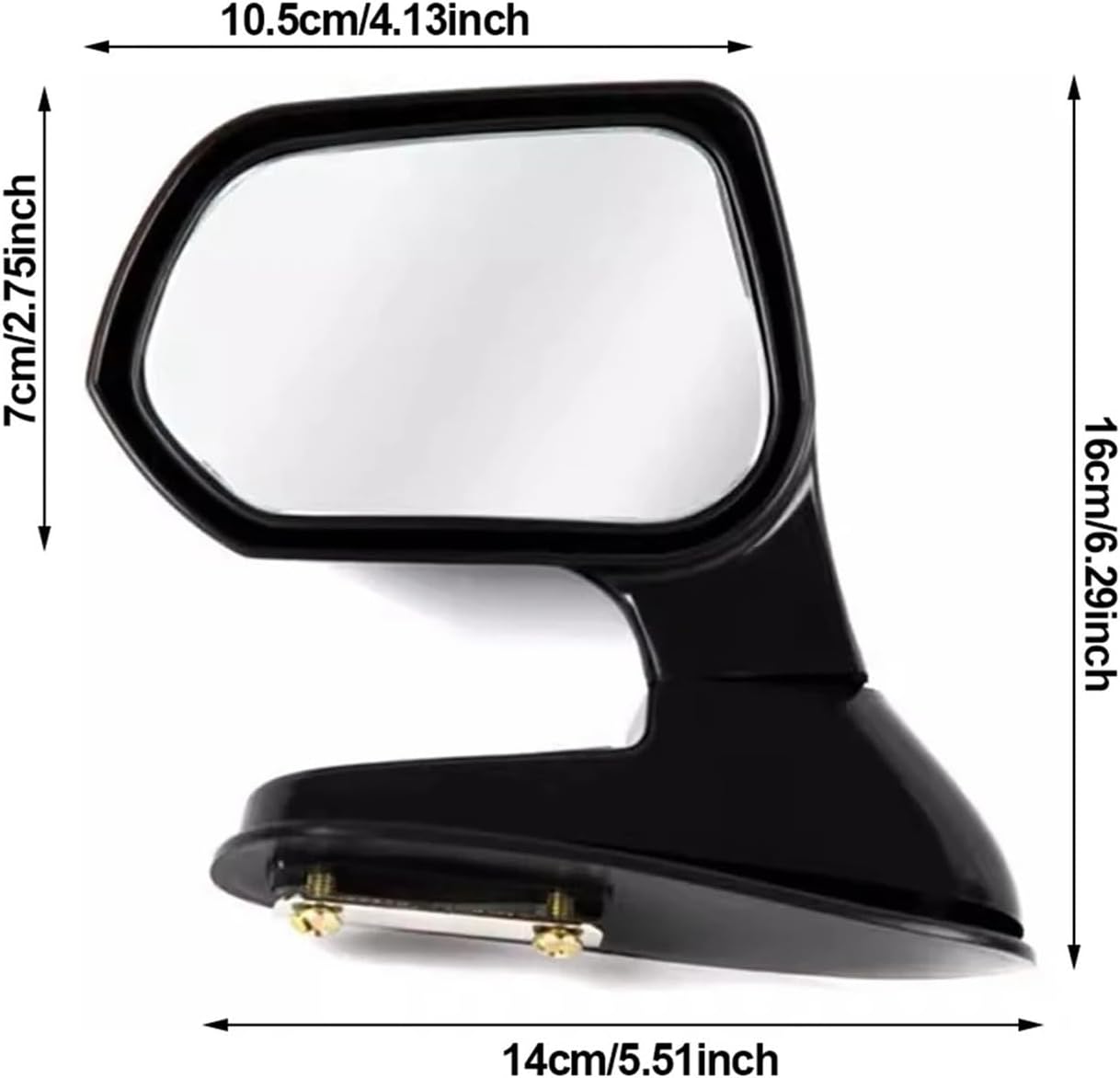 Universal Adjustable Wide Angle Blind Spot Auxiliary Mirrors for SUV/Truck – Left & Right – Black or Silver(Silver Right)