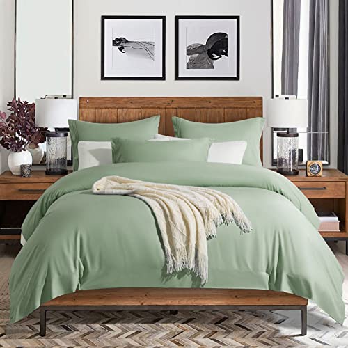 Image of SONORO KATE Bed Sheet Set Super Soft Microfiber 1800 Series Luxury Egyptian Sheets 16-Inch Deep Pocket,Wrinkle and Hypoallergenic-4 Piece (Sage, Queen)