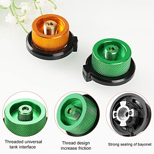 oumuik Gaskartuschen Adapter,2 Stück Gas Adapter Kartusche Gaskartuschen Adapter Set für Campingkocher Brenner Herd-Anschluss