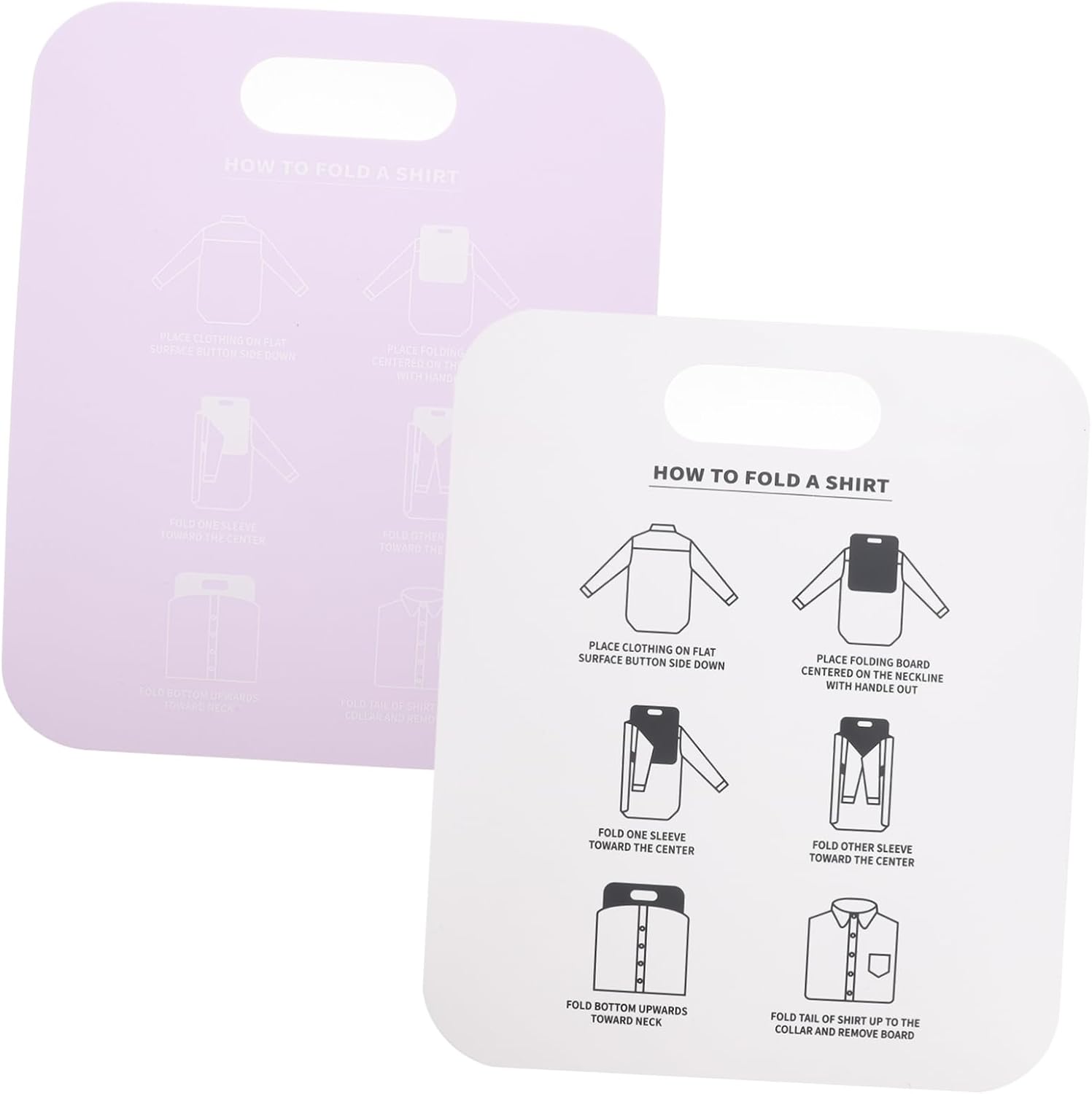 2 Pcs PP Shirt Folding Boards for Home Clothes Organization