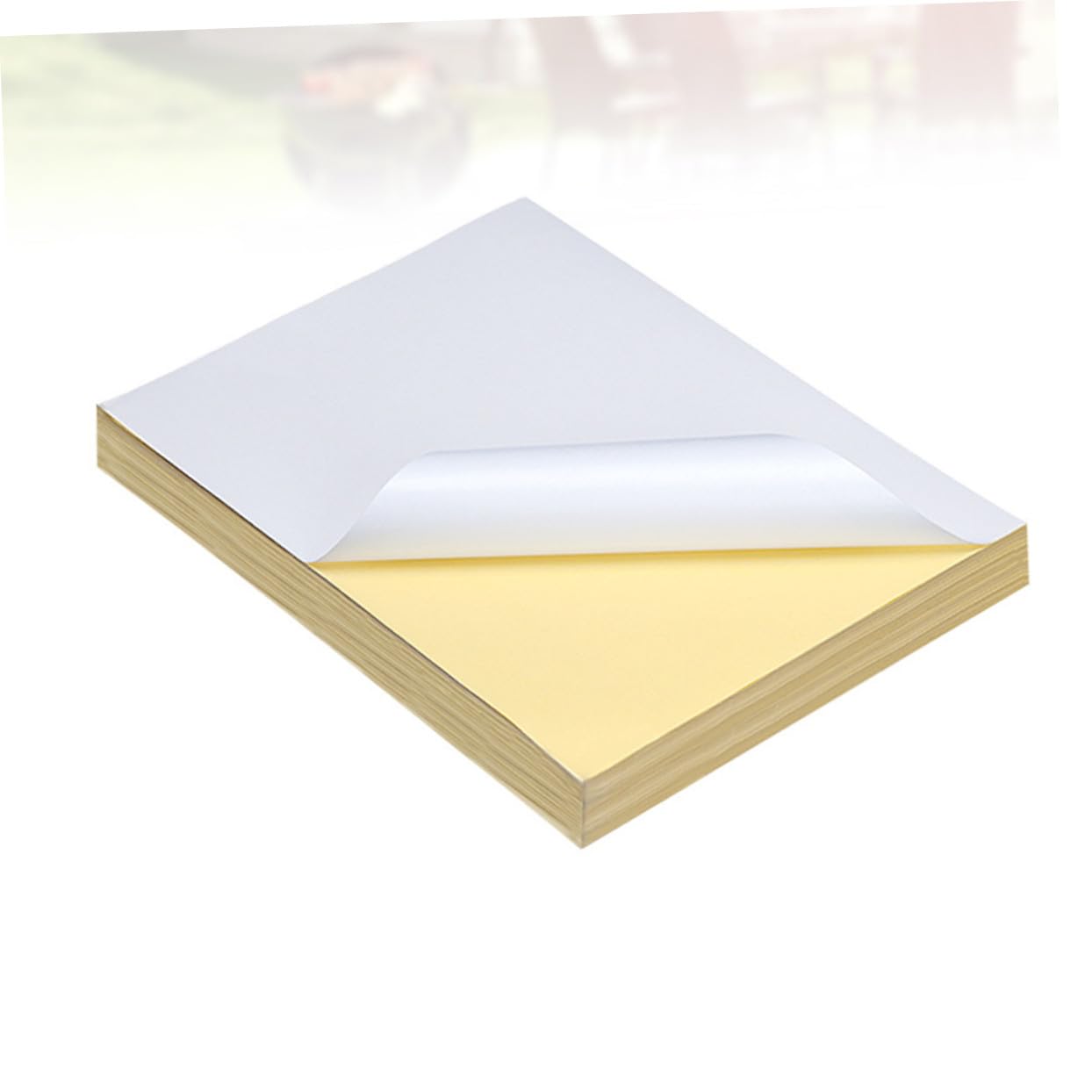 100 Stück Selbstklebendes Typpapier mit Glänzender Oberfläche Bedruckbares Etikettenpapier Kompatibel mit Inkjet und Laserdruckern für Büro Schule und Zuhause Leicht Ablösbar und
