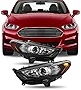 AKKON - Fits 2013 2014 2015 2016 Ford Fusion [Halogen Type] Projector Black Headlights Pair Driver Left + Passenger Right