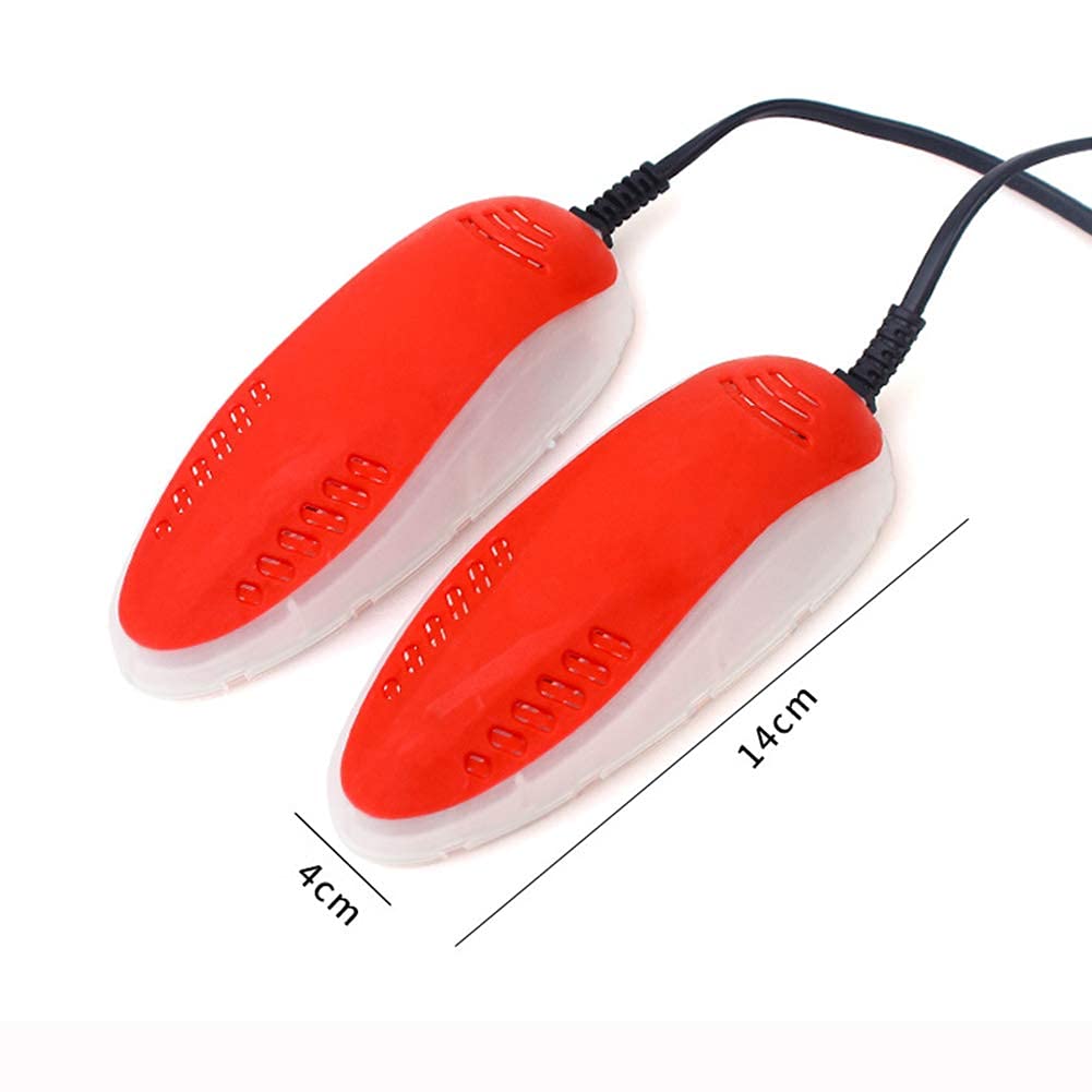 Asciuga Scarpe Asciuga Scarpe Invernali Deodorante Scalda Scarpe, Adatto per Scarpe E Guanti Scarpe in Pelle, Scarpe in Tessuto, Stivali, Stivali da Pioggia, Guanti, ECC,Red,14 * 4cm