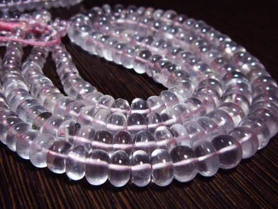 Quartz rose brésilien AAA en grandes rondelles lisses pour la création de bijoux de luxe