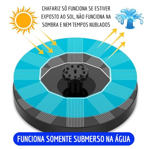 Fonte Solar Chafariz Mágico Bomba De Água Flutuante Lago Piscina Jardim Decoração Banho Passaros