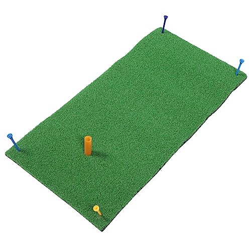 BELLIFFY Golf Turf Swing Mat Set 30x60cm Portable Golf Practice Mat Indoor Hitting Pad for Golf Game