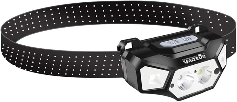 Amazon Warsun ヘッドライト 充電式 Ledヘッドライト ヘッドランプ 高輝度 800ルーメン 3モード Cobライト 防水 釣り 登山 停電用 夜間作業 夜釣り 自転車 バイク 散歩 ランニング アウトドア キャンプ用 小型 軽量 日本語説明書付き Warsun ヘッドライト
