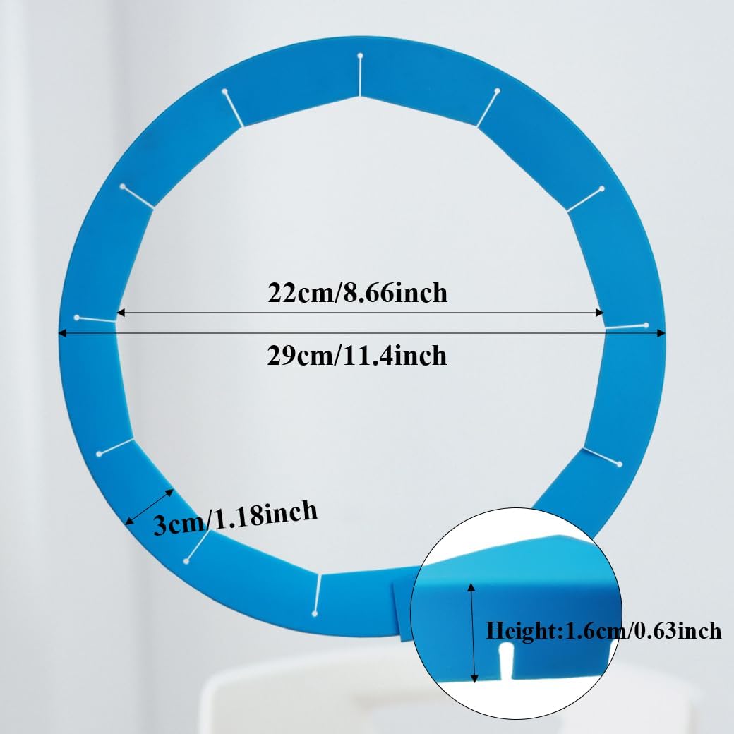 Adjustable Silicone Pie Crust Shields Baking Protectors Cover Ring Fits 8-11.4 Inch Pies Baking Pie Crust Shield Protector Cover for Edges (Blue-2Pcs)