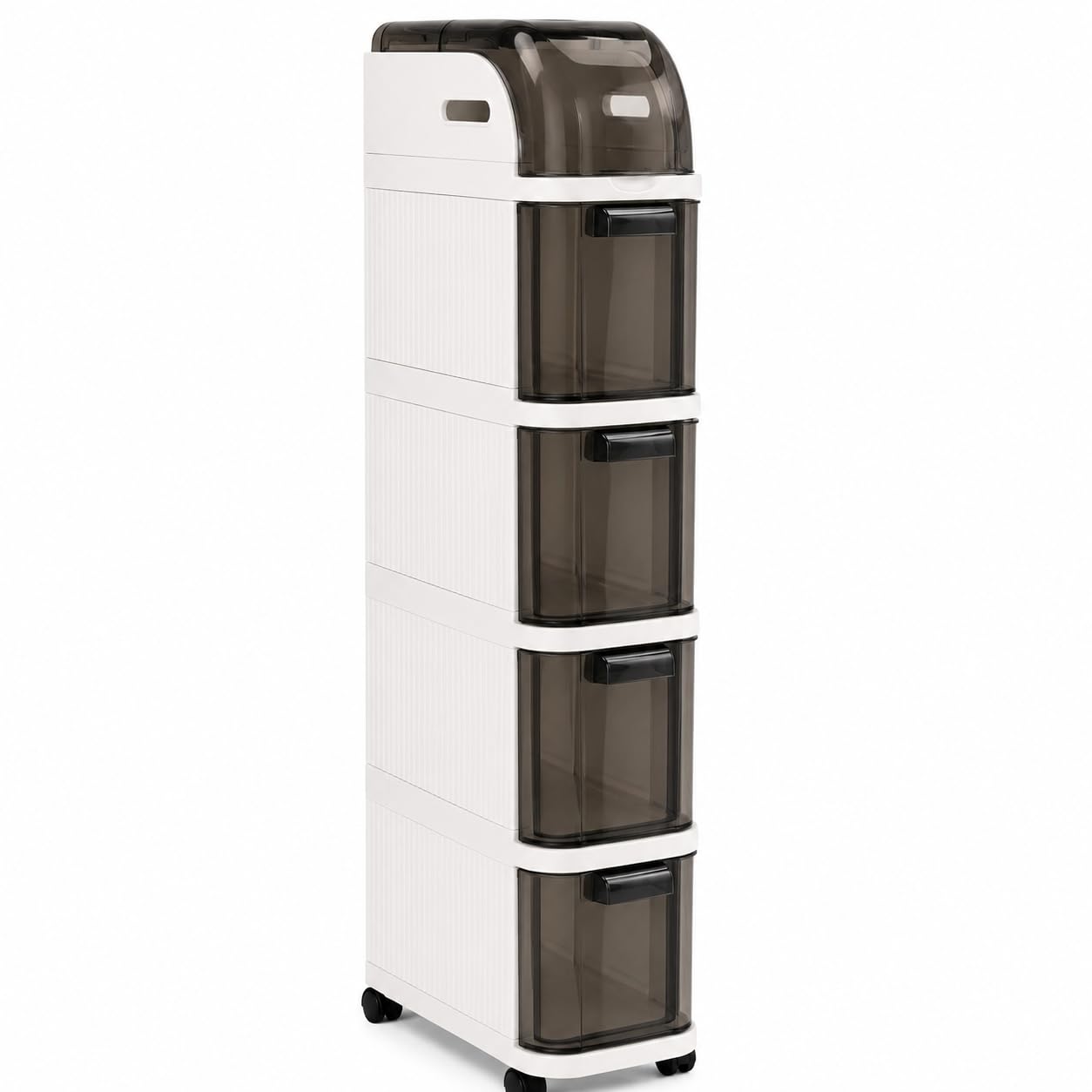 Pro Slim Tekerlekli Organizer Dolap, 4 Çekmeceli Dar Alan Depolama Ünitesi, Banyo, Mutfak ve…