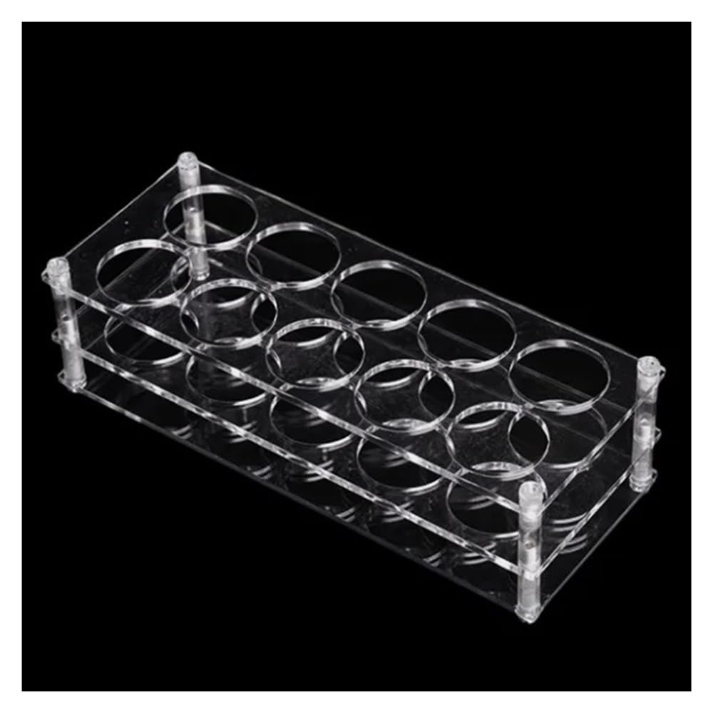 Gestell for Zentrifugenröhrchen 120 ml, Ständer for 10 Röhrchen, transparenter Röhrchenhalter, Durchmesser 45 mm