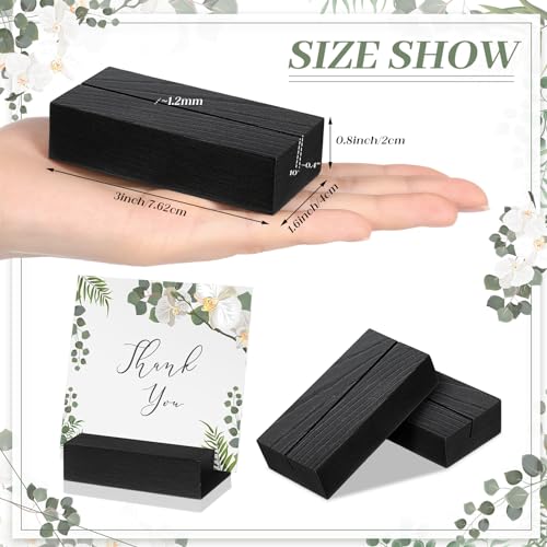 Porte-cartes en bois pour numéros de table de restaurant - 3