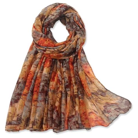 vimate Winter Scarf for Women- Ladies Travel Lightweight Gauze Headscarf Warm for All Seasons Scarf Gifts (US-Style 13), 33.5''*70.8'' Cover