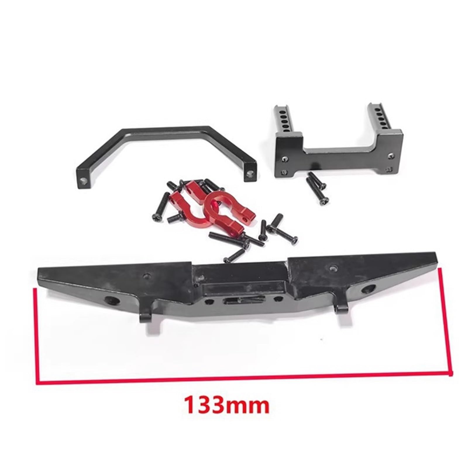Paraurti RC per MN128 Paraurti Anteriore E Posteriore Metallo per Auto RC 1/10 con Gancio di Traino