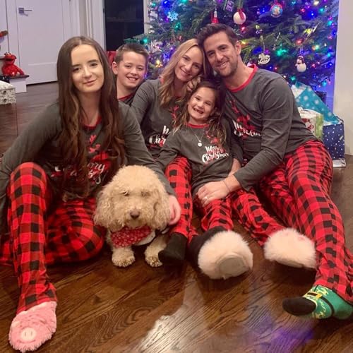 Image of Yaffi Matching Family Pajamas Sets Christmas PJ's Sleepwear for Kids & Adult