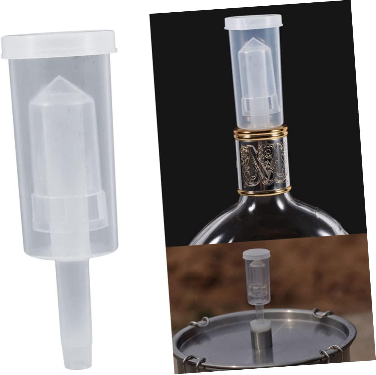 1set Self-silicone Fermentation Plugs for Wine Making with Valves for Home Brewing and Juice Fermentation and Air