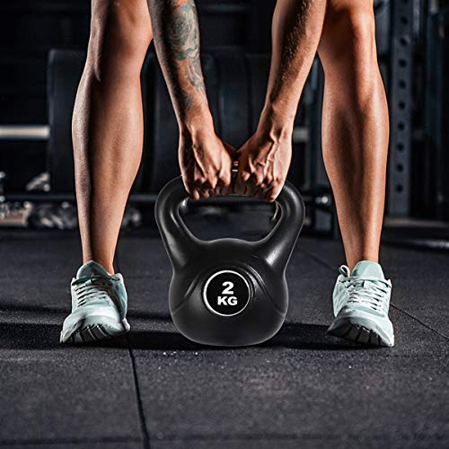 Capa de plástico Kettlebell da Besport para academia em casa e exercícios em casa, treinamento cruza