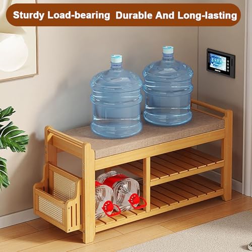 Banc a chaussures gain de place avec coussin de rangement