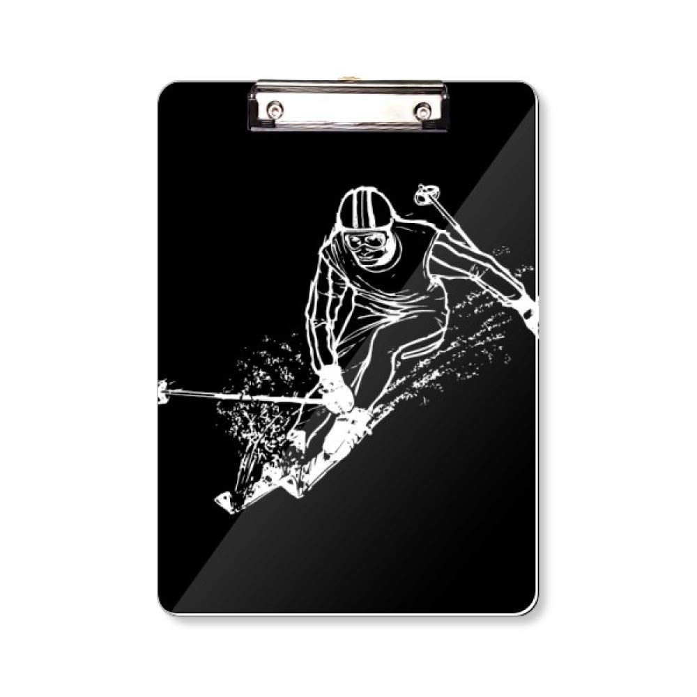 Porte-bloc sports d'hiver rigide format A4 pour ecriture stable - 5