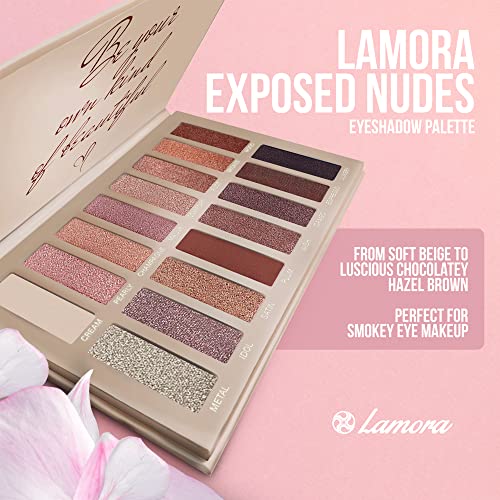 Lamora EXPOSED_PALETTE Eyeshadow Palette Makeup - Eye Makeup Palette With 16 Highly Pigmented Matte & Shimmer Shades - Vegan & Blendable thumb #5