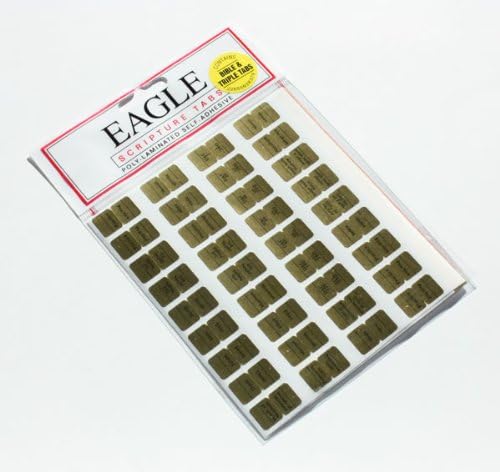 LDS Quad Gold Foil Scripture Tabs - Easy to Apply - Old Testament, New Testament, Book of Mormon, Doctrine & Covenants, Pearl of Great Price