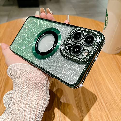 Étui antichoc iPhone 13 Pro Max magnétique anti-chute et anti-rayure en strass