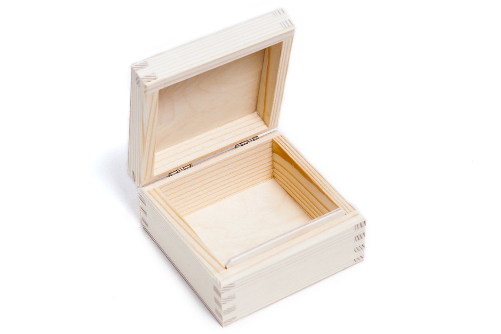 Woodenland Unpainted New Wooden Box For Jewellery/Wooden Box 11Cm / Art Craft Decoupage/Woodenland
