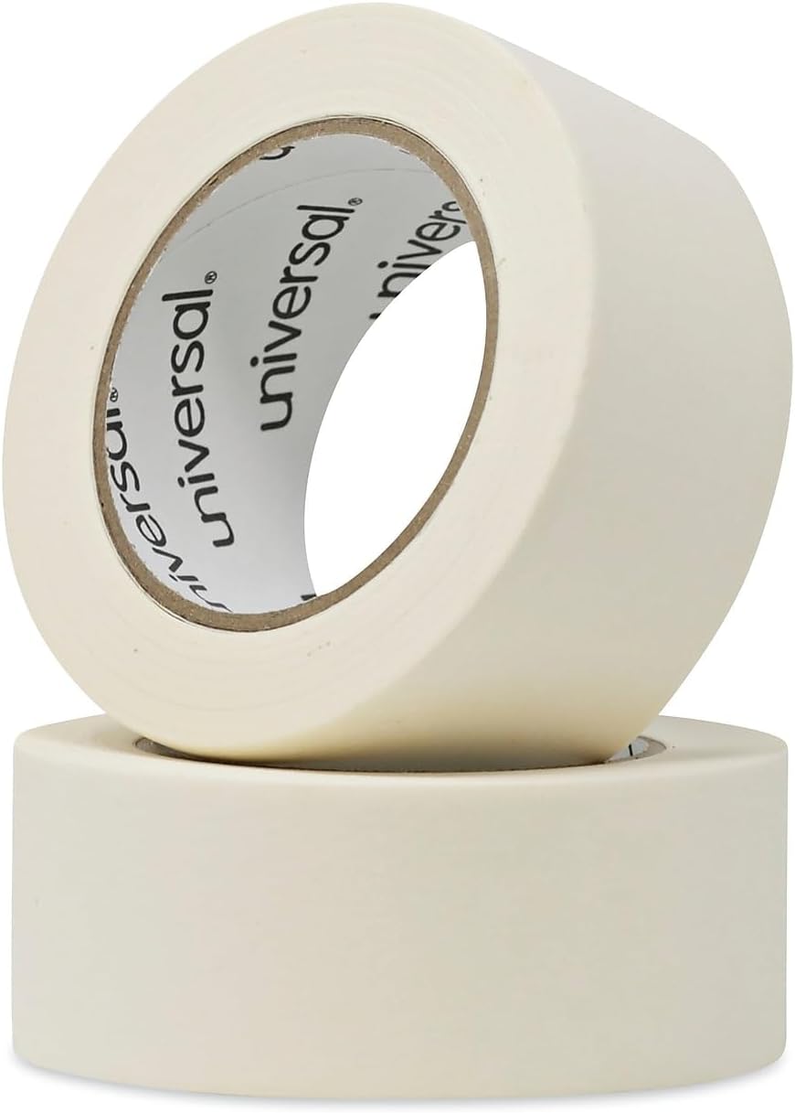 Universal 51302 General Purpose Masking Tape, 48mm x 54.8m, 3-Inch Core, 2/Pack