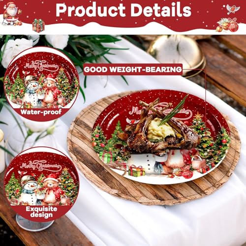 Assiettes jetables pour Noël sans vaisselle à faire après le repas du réveillon - 4