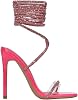 Cape Robbin Womens Rhinestone Lace Up High Heel Sandals