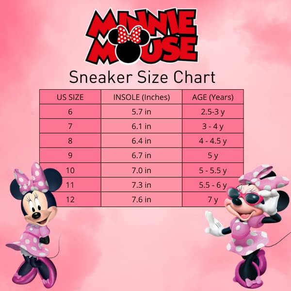 Miniatura 7 de Disney Zapatos innie Mouse para niñas - Tenis sin cordones con luces de Minnie Mouse bebéniño pequeño