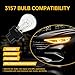 10 Pcs 3157 Car Turn Signal Bulb,Car Accessories Brake Light Bulb,Plug and Play Long Life Indicator Bulb,12V 27/8W Ultra-bright Light Bulb,Universal Automotive Lighting Accessories for Truck SUV