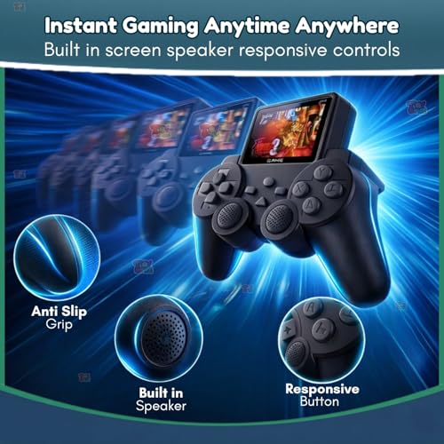 Image of TOYTONIC Handheld Gaming Console for Kids & Adults | 520 Classic Built-in Games | Retro Video Game Player | Portable, Rechargeable, TV Output | Toy & Gift for Boys Girls Ages 6-14 | Mini Game Box